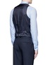 Back View - Click To Enlarge - ARMANI COLLEZIONI - Wool hopsack waistcoat