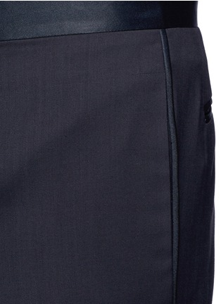 Detail View - Click To Enlarge - ARMANI COLLEZIONI - Satin waist virgin wool tuxedo pants