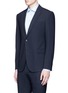 Front View - Click To Enlarge - ARMANI COLLEZIONI - 'Metropolitan' pick stitch wool suit