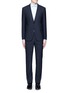 Main View - Click To Enlarge - ARMANI COLLEZIONI - 'Metropolitan' pick stitch wool suit