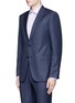 Front View - Click To Enlarge - ARMANI COLLEZIONI - 'Metropolitan' windowpane check wool suit