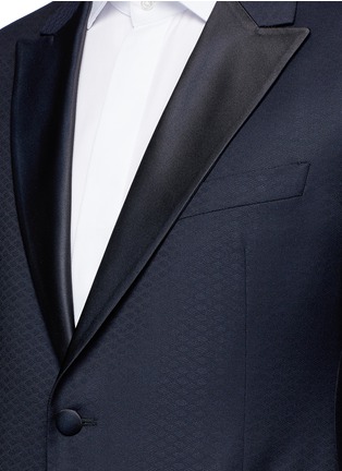 Detail View - Click To Enlarge - ARMANI COLLEZIONI - 'Metropolitan' diamond jacquard wool tuxedo suit