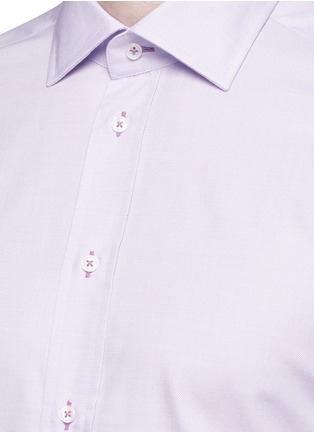 Detail View - Click To Enlarge - ARMANI COLLEZIONI - Slim fit cotton shirt
