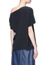 Back View - Click To Enlarge - TIBI - Silk one-shoulder top