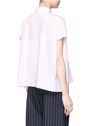 Back View - Click To Enlarge - CÉDRIC CHARLIER - Boxy fit cotton poplin shirt