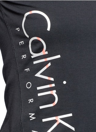 Detail View - Click To Enlarge - CALVIN KLEIN PERFORMANCE - Metallic logo print cotton T-shirt