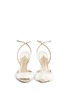 Front View - Click To Enlarge - PAUL ANDREW - 'Piume' feather satin sandals
