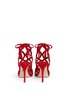 Back View - Click To Enlarge - PAUL ANDREW - 'Ella' cutout suede caged sandals
