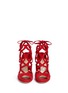 Front View - Click To Enlarge - PAUL ANDREW - 'Ella' cutout suede caged sandals