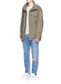 Figure View - Click To Enlarge - RE/DONE - 'RE/PAIR RE/DONE' embroidered patch relaxed taper jeans