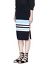 Front View - Click To Enlarge - 72723 - Side split stripe knit pencil skirt