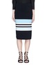 Main View - Click To Enlarge - 72723 - Side split stripe knit pencil skirt