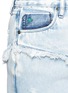 Detail View - Click To Enlarge - 72877 - Asymmetric frayed hem denim mini skirt