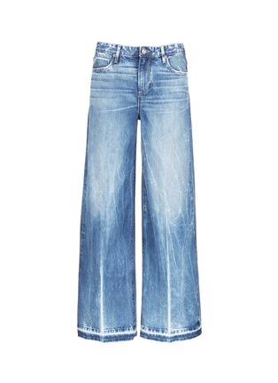 Main View - Click To Enlarge - 72877 - Frayed cuff wide leg jeans