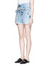 Front View - Click To Enlarge - 72877 - Paperbag waist denim shorts