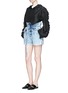 Figure View - Click To Enlarge - 72877 - Paperbag waist denim shorts
