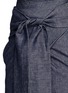Detail View - Click To Enlarge - ERIKA CAVALLINI - Wrap front denim skirt