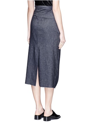 Back View - Click To Enlarge - ERIKA CAVALLINI - Wrap front denim skirt