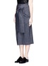 Front View - Click To Enlarge - ERIKA CAVALLINI - Wrap front denim skirt