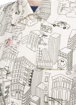 Detail View - Click To Enlarge - MIRA MIKATI - NY Colour Book' illustration print sleeveless trench coat