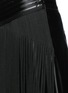 Detail View - Click To Enlarge - VICTOR ALFARO - Fringe stripe vegan leather skirt