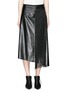 Main View - Click To Enlarge - VICTOR ALFARO - Fringe stripe vegan leather skirt