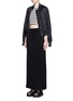 Figure View - Click To Enlarge - T BY ALEXANDER WANG - Stripe cotton jersey racerback cropped top