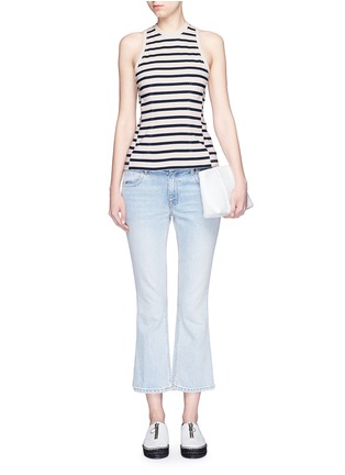 Figure View - Click To Enlarge - T BY ALEXANDER WANG - Stripe cotton jersey racerback tank top