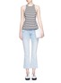 Figure View - Click To Enlarge - T BY ALEXANDER WANG - Stripe cotton jersey racerback tank top