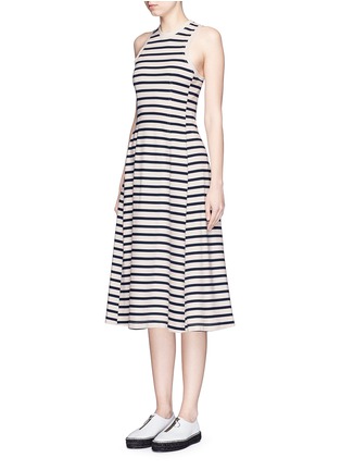 Front View - Click To Enlarge - T BY ALEXANDER WANG - Stripe cotton jersey racerback dress