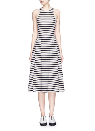 Main View - Click To Enlarge - T BY ALEXANDER WANG - Stripe cotton jersey racerback dress