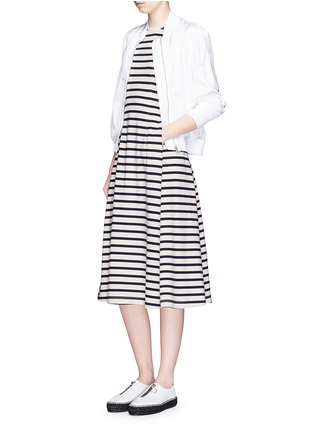 Figure View - Click To Enlarge - T BY ALEXANDER WANG - Stripe cotton jersey racerback dress