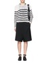 Figure View - Click To Enlarge - T BY ALEXANDER WANG - Stripe ribbon knit top
