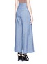 Back View - Click To Enlarge - MSGM - Wrap waist chambray culottes