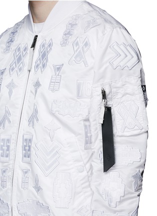 Detail View - Click To Enlarge - MARCELO BURLON - 'Alpha Industries' patch embroidery bomber jacket