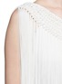 Detail View - Click To Enlarge - 68244 - 'Damara' fringe trim one-shoulder dress
