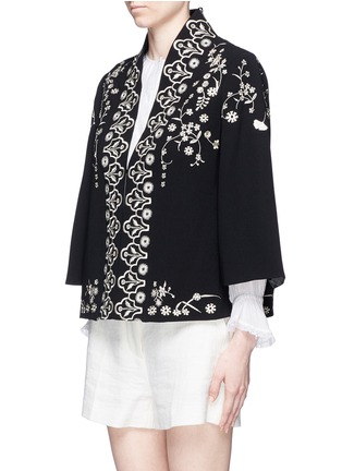Front View - Click To Enlarge - 68244 - 'Lettie' floral embroidery kimono jacket