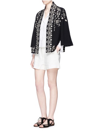 Figure View - Click To Enlarge - 68244 - 'Lettie' floral embroidery kimono jacket