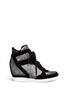Main View - Click To Enlarge - ASH - 'Brendy' python embossed leather wedge sneakers