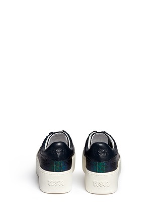 Back View - Click To Enlarge - ASH - 'Cult' holographic croc effect leather platform sneakers