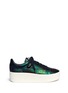 Main View - Click To Enlarge - ASH - 'Cult' holographic croc effect leather platform sneakers