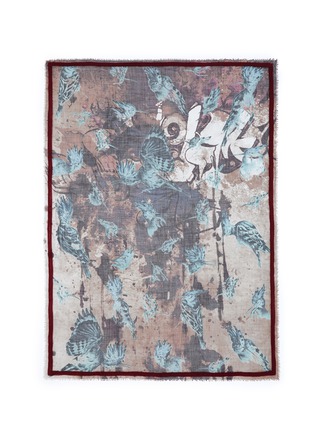 Main View - Click To Enlarge - DIANORA SALVIATI - 'Tsire' vintage bird print wool-cashmere scarf