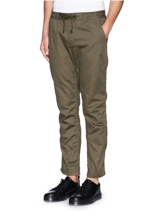 Front View - Click To Enlarge - WHITE MOUNTAINEERING - Ruch inseam cotton-linen chinos