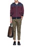 Figure View - Click To Enlarge - WHITE MOUNTAINEERING - Ruch inseam cotton-linen chinos
