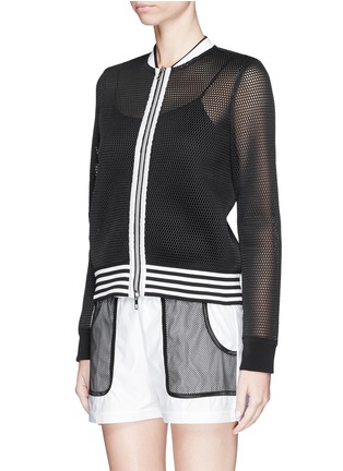 Front View - Click To Enlarge - MONREAL - Mesh bomber jacket