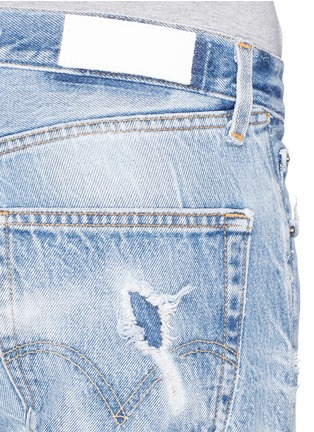 Detail View - Click To Enlarge - RE/DONE - 'RE/PAIR RE/DONE' hand distressed relaxed straight jeans