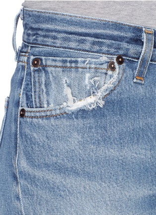 Detail View - Click To Enlarge - RE/DONE - 'Straight Skinny' heavy destructed jeans
