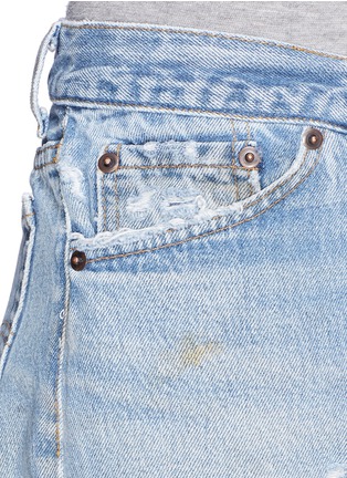 Detail View - Click To Enlarge - RE/DONE - 'Relaxed Straight' heavy destructed jeans