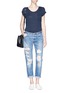 Figure View - Click To Enlarge - RE/DONE - 'Relaxed Straight' heavy destructed jeans