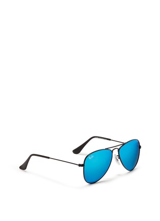 Figure View - Click To Enlarge - RAY-BAN - Aviator Junior' metal frame mirror sunglasses